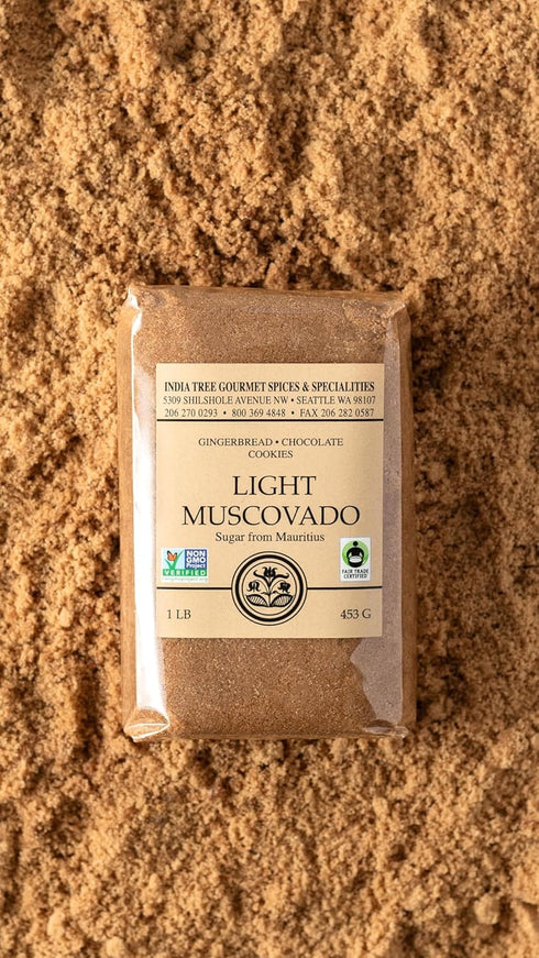 2.8 lb India Tree Light Muscovado Sugar, Canister | Vegan, Non-GMO and Fair Trade Unrefined Brown Sugar with Molasses