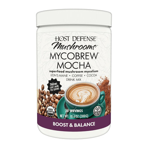 Host Defense MycoBrew Mocha - Mocha Drink Mix - Includes Lion's Mane