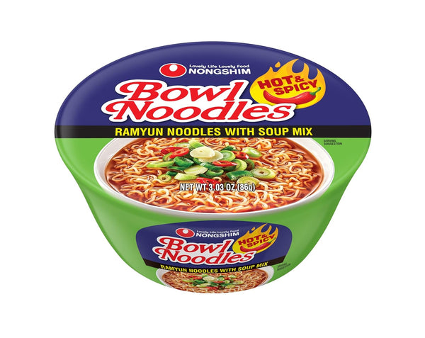Nongshim Ramen Noodles, Gourmet Instant Ramen bowl, Premium Microwavable Noodle Soup, Hot