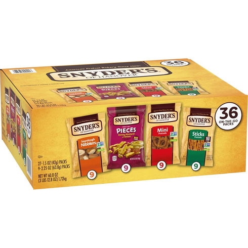 Pack 36 Count Pack (Pack 36) Snyder's of Hanover Variety Pretzels, Variety