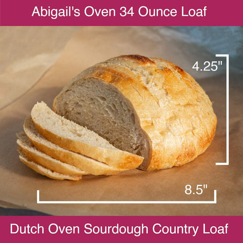 Abigails Oven Country 3 (1) Fresh Sourdough Bread San Francisco Bakery Style Dutch Oven Loaf Hand-made Ingredient