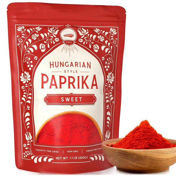 Snackathon Sweet Hungarian Style Paprika, 1.1 LB (500g) Bulk Resealable Bag, Mild