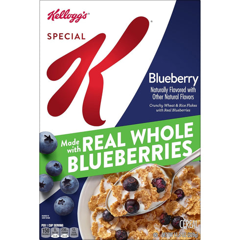 11 11.6oz (1 Special K Breakfast Cereal, Vitamins and Minerals, Made with Real Blueberries, Blueberry, Box Box)