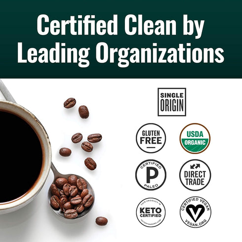 12 oz Natural Force Organic Mold Free Coffee, High CGA Coffee, Mycotoxin Free, Low Acidity, Incredible Taste & Aroma