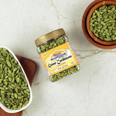 14oz (400g) Rani Green Cardamom Pods Spice (Hari Elachi) PET Jar ~ All Natural | Vegan | Gluten Friendly | NON-GMO |