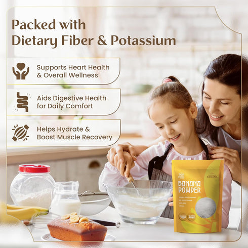 Frozen 1 lb Palm & Plenty Powdered Banana Fruit - Natural Banana Flavoring for Smoothies, Baking, Shakes, Drink Mix