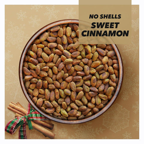 5.5 (Pack 4) Wonderful Pistachios No Shells, Sweet Cinnamon Flavored Nuts, Ounce Resealable Bag, Protein Snacks, Gluten