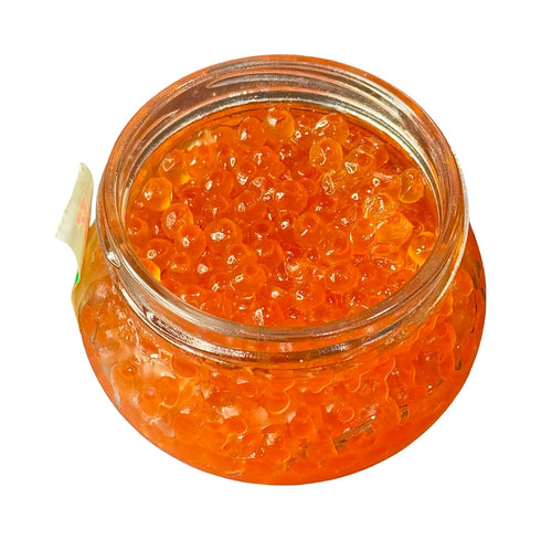 TEAMORE 4.23 oz 120 Alaskan Salmon Roe Naturally Light Salt, Red Caviar, Ikura, Chilled Gourmet Seafood, | g