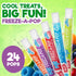 24 Count Pack Frozen Freeze Pops, Ice Pops Bulk of Refreshing Assorted Flavors, Enjoy Dye Free Popsicles and Ready