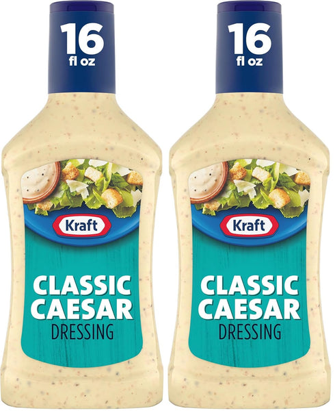 Kraft Salad Dressing, Caesar, 16 oz (Pack of 2)