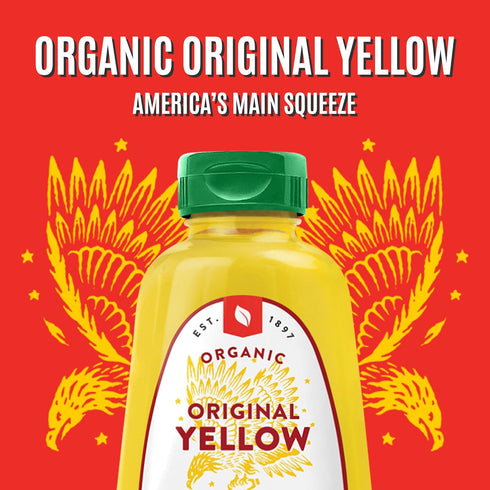 12 Oz, Pack 3 Koops' Organic Yellow Mustard Gourmet Mustard, Gluten-Free, Kosher, USDA Certified Organic, Made in USA