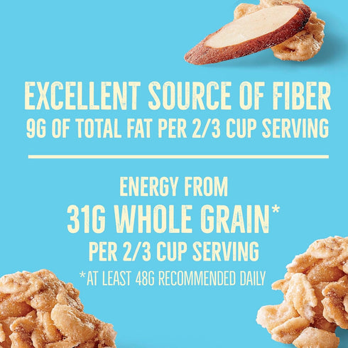 11 OZ (Pack 4) Nature Valley Vanilla Almond Reduced Sugar Granola, Bag