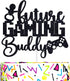 Ferburitar Future Gaming Buddy Cake Topper, Video Games Newborn Baby Announcement Sign for