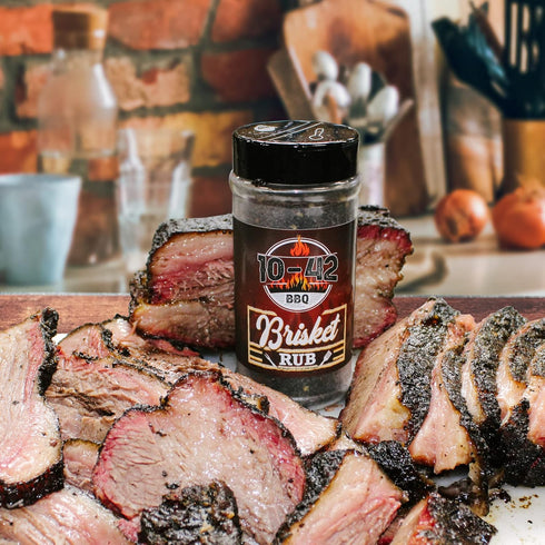 10-42 BBQ Brisket Rub (NO MSG) - All-Natural Spice Seasoning for Steak, Rib, Meat - 10.5oz