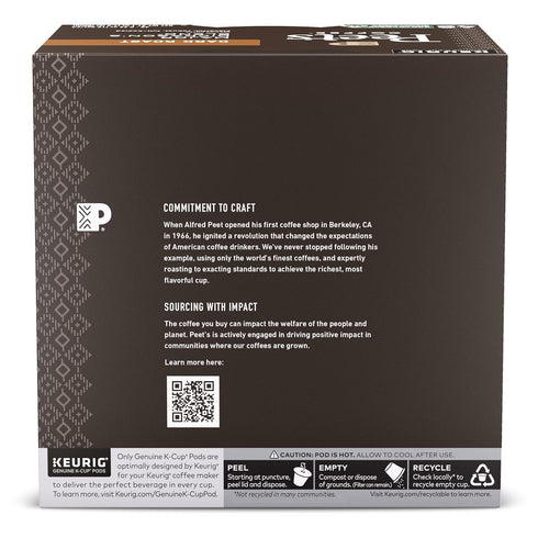 100% 48 Count (1 48 Peet's Coffee, Dark Roast Keurig K-Cup Pods, Arabica Coffee - Major Dickason's Blend Box of Pods)