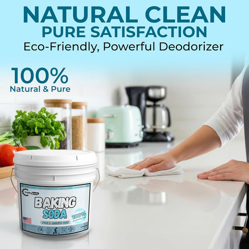 (1 TradeGrade Pure Baking Soda Powder Gallon) Food-Grade Sodium Bicarbonate Powder for Cooking, Cleaning & Deodorizing