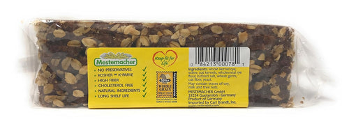 Pack 17.6 oz (3-Pack) Mestemacher Natural High Fiber Bread Variety Fitness, Rye & Sunflower Seed Whole Grain, Vegan