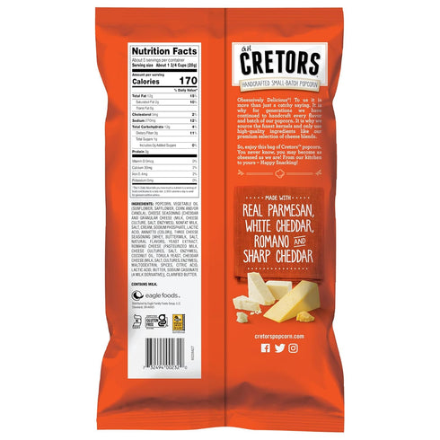 5.0 Oz G.H. Cretors, Four Cheese Mix - Yellow Cheddar, Romano, Parmesan, and White Cheddar Cheeses Single Bag