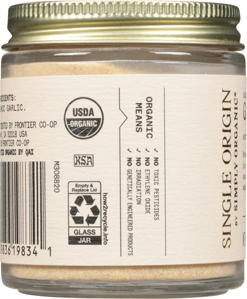 2.79 Simply Organic Single Origin Californian Garlic, Organic, Ounce