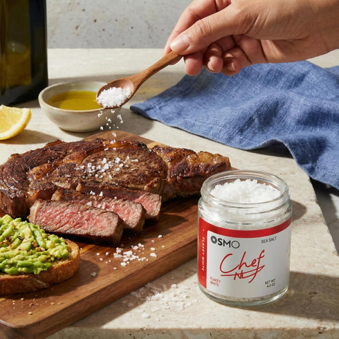 Hand-Packed (4.3oz Pack 1) Osmo Flakey White Sea Salt By Chef Nick DiGiovanni, Premium Sea Salt, Perfect for Cooking