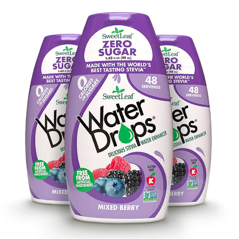 SweetLeaf Water Drops, Mixed Berry – Sugar-Free Water Enhancer Drops, 1.62 Oz (Pack of 3)