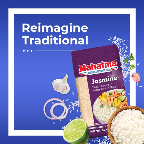 2lb Mahatma Jasmine, Bag of Rice, Thai, Indian, or Cambodian Fragrant Flavored Rice, Stovetop or Microwave