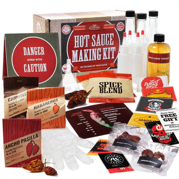 DIY Gift Kits - Hot Sauce Making Kit Everything Included - Unique