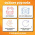 (12pk) Culture Pop Soda, Wild Berries & Lime, Probiotic Low Sugar Soda, Sparkling Juice Alternative, Non-GMO, Kosher