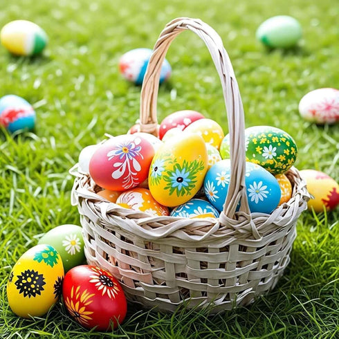 ONEINHE 24 2.36" Pcs White Plastic Easter Eggs, Fillable Surprise Egg for Easter Egg Hunt, Basket Stuffers