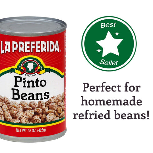 7g 6g 15oz. (Pack 6) La Preferida Canned Pinto Beans (Ready-to-Eat, Plant-Based Protein) A True Pantry Staple: Use