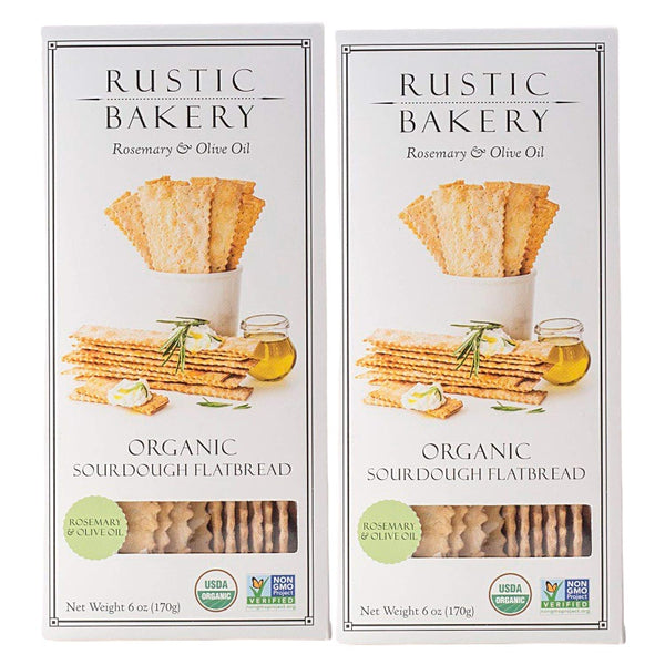 Rustic Bakery Gourmet Handmade Flatbread Rosemary & Olive Oil, 6.0 Ounce (Pack