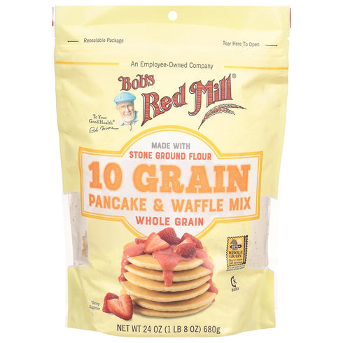 10 24oz (Pack 4) Bob's Red Mill Grain Pancake Mix, of - Whole Grain, Kosher
