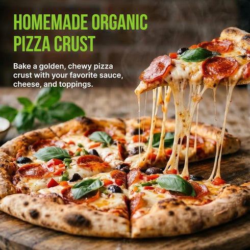Rossetto 17.6 oz (500 (Pack 1) Molino Organic Pizza Dough Mix with Active Dry Yeast - Healthy Pizza Crust or Bread