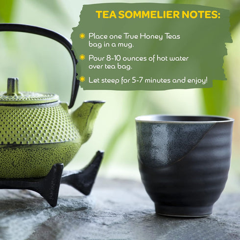 (12) Honey Infused Green Single Serve Tea