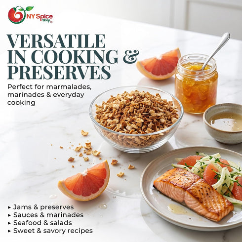3 NY Spice Shop Dried Grapefruit Peel Cut & Sifted - Pound Cut Grapefruit Peel Herb for Herbal Tea Citrus Blend