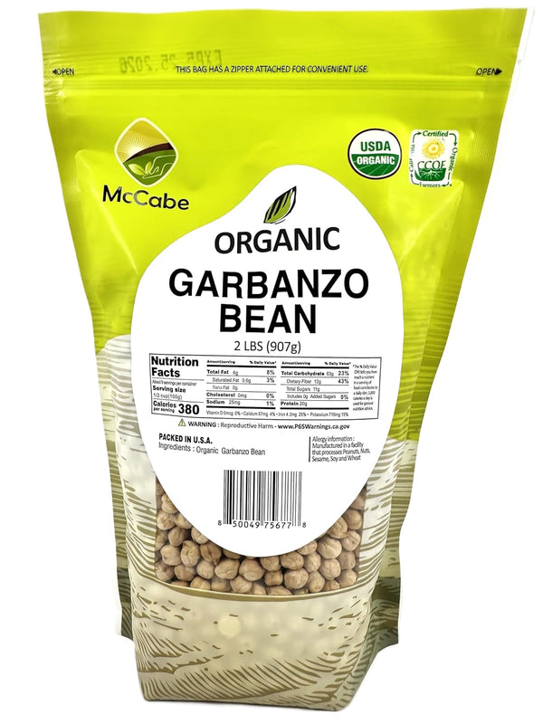 McCabe Organic Garbanzo Bean -Chickpeas | Rich with Fiber & Minerals |