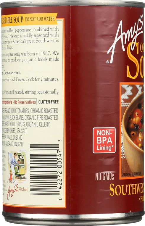 14.3 Oz Amy's Organic Soup Fire Roasted Southwestern Vegetable