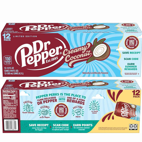 Louisiana Pantry 12 20 (12 Pack 12oz, Dr. Pepper Creamy Coconut Ounce Cans or Ounce Bottles Dr. Pepper Creamy Coconut)