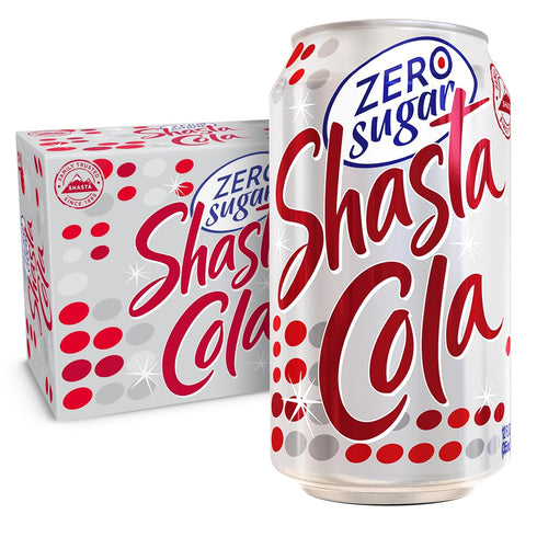 Shasta Zero Sugar Cola | 12-Pack of 12oz Cans | Bold Cola