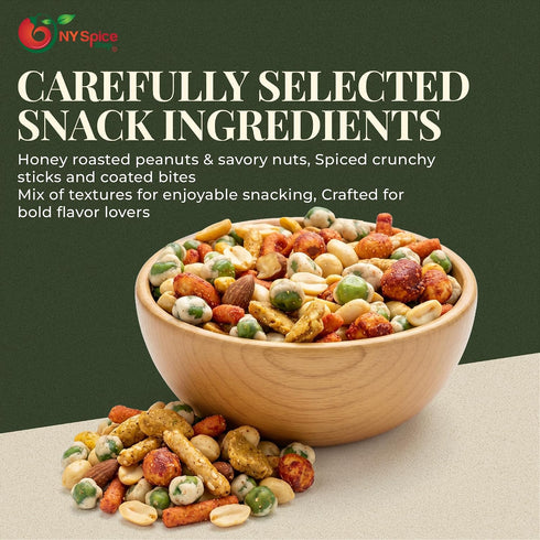 3 Packed NY Spice Shop Honey Trail Mix - Pound Sweet Roasted Nuts Dried Fruits - Crunchy Energy Snack Blend - Healthy