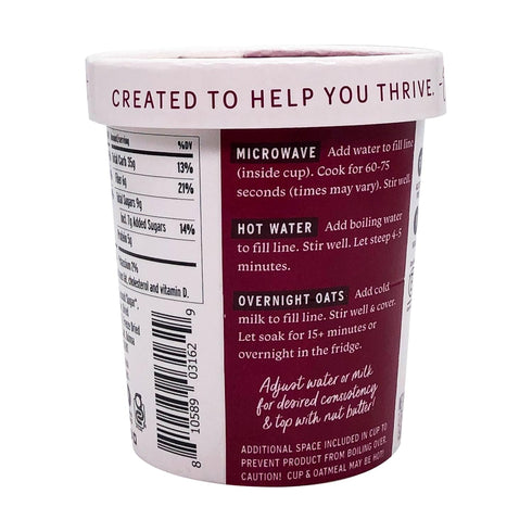 1.76 OZ Purely Elizabeth Oatmeal Cup Mx Brry Preb