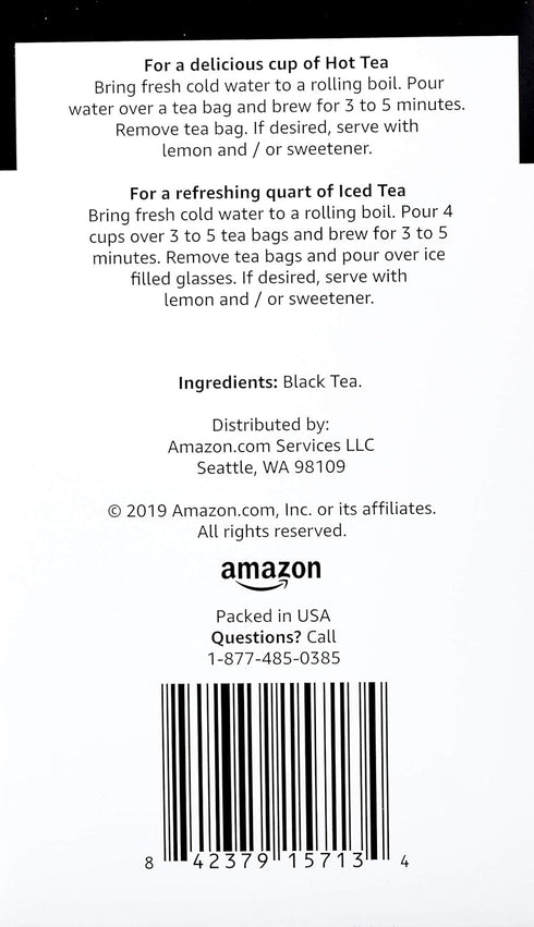 20 Count (Pack 1) Amazon Brand - Happy Belly English Breakfast Tea Bags