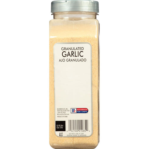 McCormick Culinary Granulated Garlic, 26 oz - One 26 Ounce Container of Granulated Garlic Powder, Best in Rubs for Beef, Pork, Fish, Poultry or Sauces