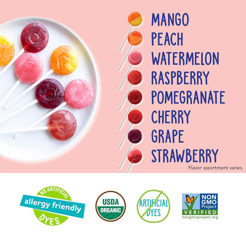 Pack, 250 YumEarth Organic Pops Variety Fruit Flavored Favorites Lollipops, Allergy Friendly, Gluten Free, Non-GMO