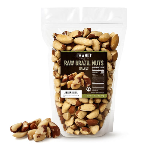 Raw Broken Brazil Nuts, 1 lb (16oz) Premium Wild Harvested, High Selenium,