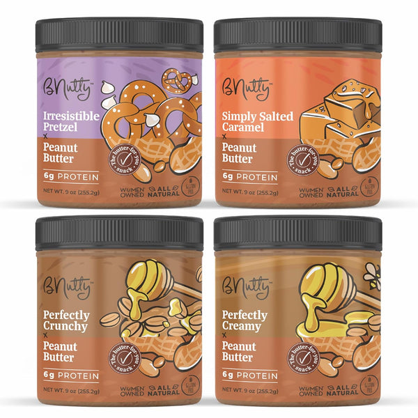 B'Nutty Sweet & Salty Peanut Butter | Simply Irresistible Salted Caramel &