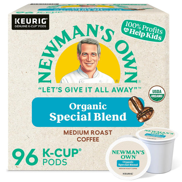 Newman's Own Organics Special Blend Keurig Single-Serve K-Cup Pods, Medium Roast Coffee,