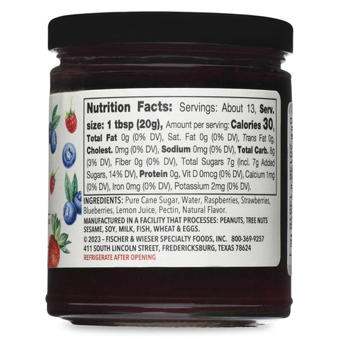 9.5 (Pack 2) Fischer & Wieser Triple Berry Jam, Ounce