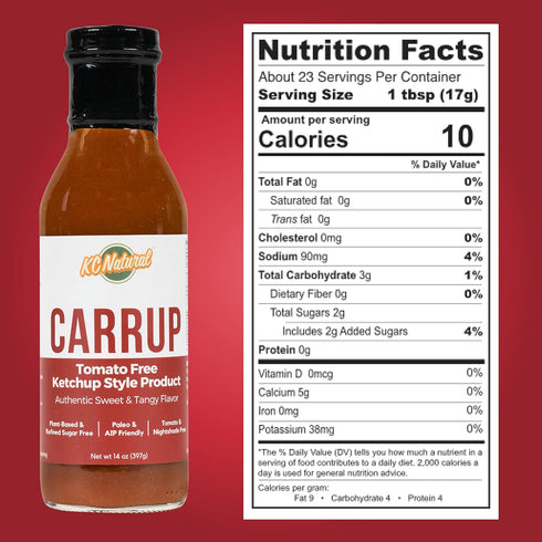 14 oz KC Natural - Carrup - No Tomato Ketchup - Paleo AIP Friendly