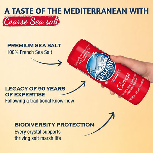 2 Pack La Baleine Fine & Coarse Sea Salt Bundle